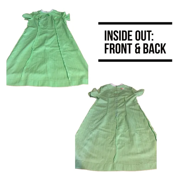 Vintage Holly Hill 1960'S Green Shift Dress (Appx Large) - Image 9