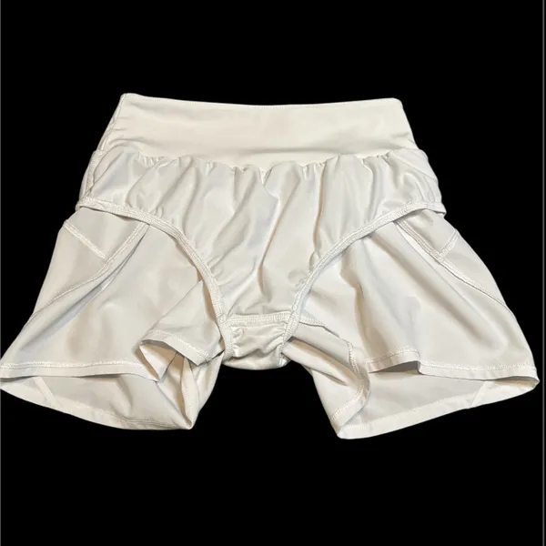 Kinesis‎ White Athletic Running Shorts W/Zipper Pocket 3.5” Inseam Small Active - Image 4