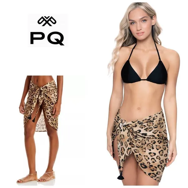 New. PQ Leopard Sarong. O/S. Retails $94 - Image 2