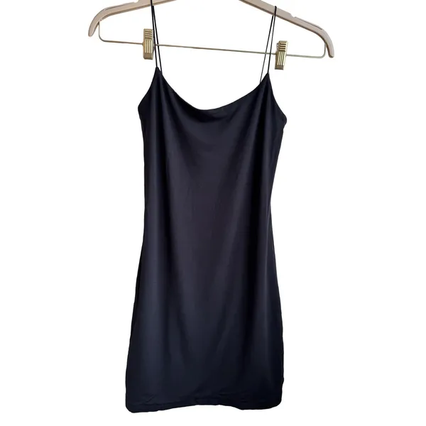 Wilfred Free Murdock Black Bodycon Mini Tank Dress Stretch Rayon Women Small - Image 2