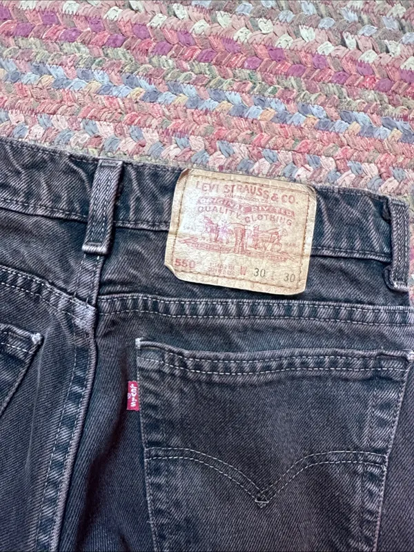 Vtg 550 Levis Dark Brown Denim Jeans - Image 5