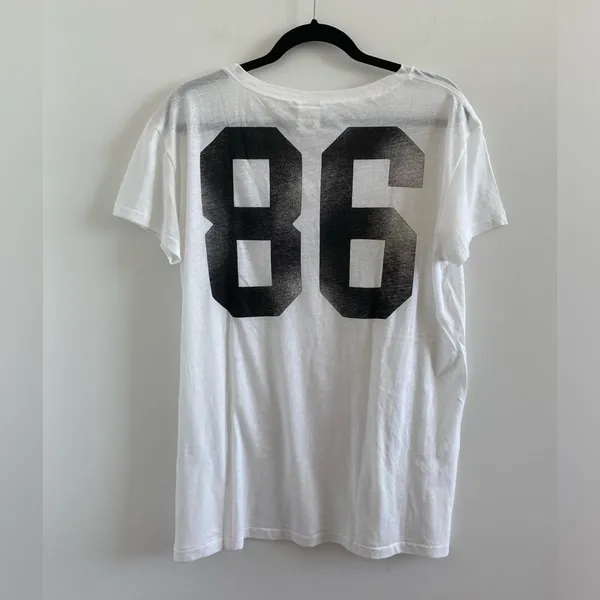 Victoria's Secret Pink White & Black Graphic Tee Size L New Without Tag - Image 6