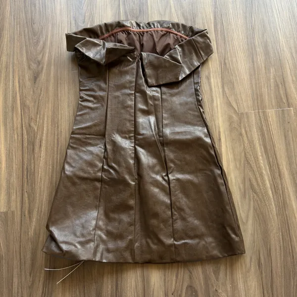 Missguided Faux Leather Dress - Image 3