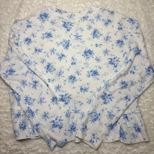Altar'd State Blue Floral Blouse - Image 3