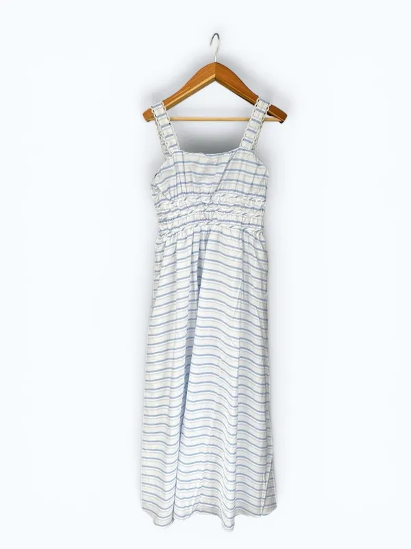 Altar’d State Striped Maxi Dress Sz M Smocked Waist Boho Coastal Sundress NWOT - Image 2