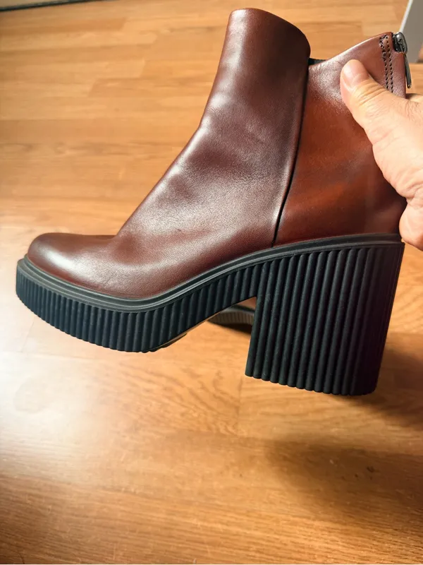 Ecco Women's Platform Ankle Boots - Chestnut Brown - Image 6