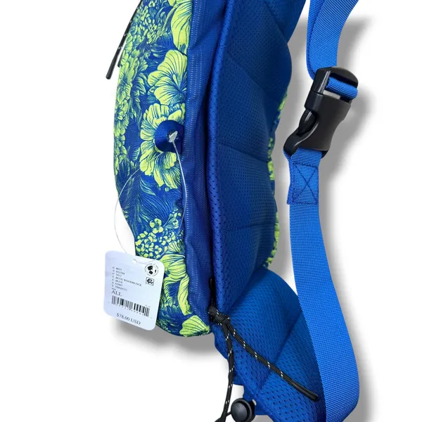 NEW Free People Movement FP Blue Woodblock Floral Happy Packer Cargo Sling Bag - Image 10