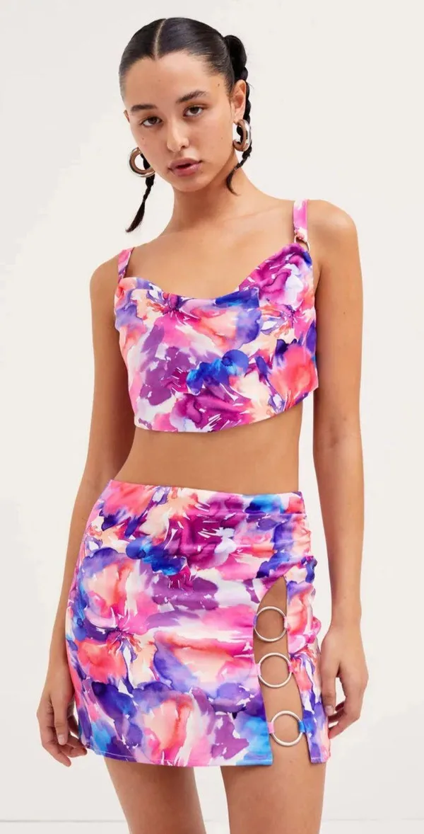 For Love & Lemons Natasha Crop Top & MINI Skirt set - Image 4