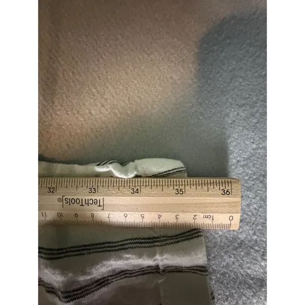 Quince Linen Pants Striped Small White Black Elastic Waist Pockets Sustainable - Image 16