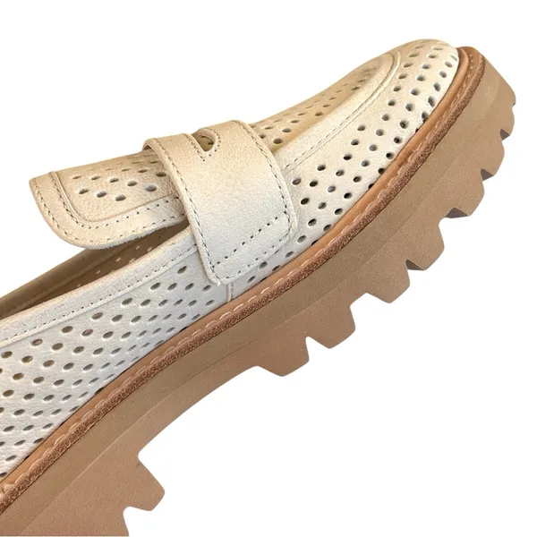 Like New Dolce Vita Leather Malila Loafers Ivory Size 7.5 - Image 6