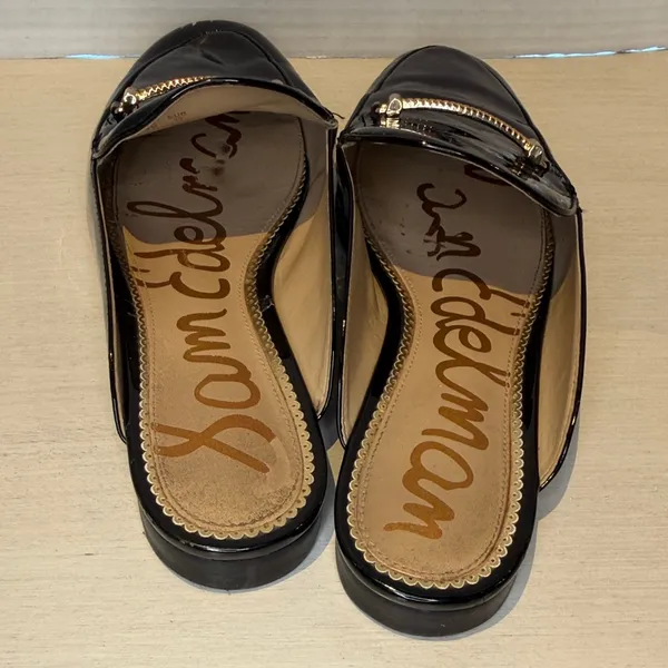 Sam Edelman Black Patent Leather Mules - Image 3