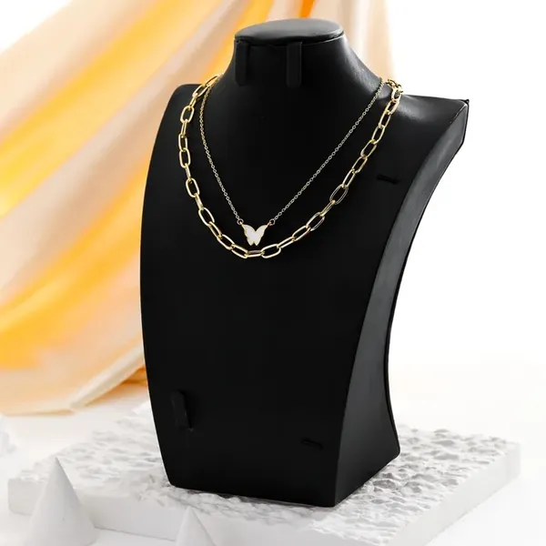 Stay Fly Butterfly Layered Gold Necklace - Image 5