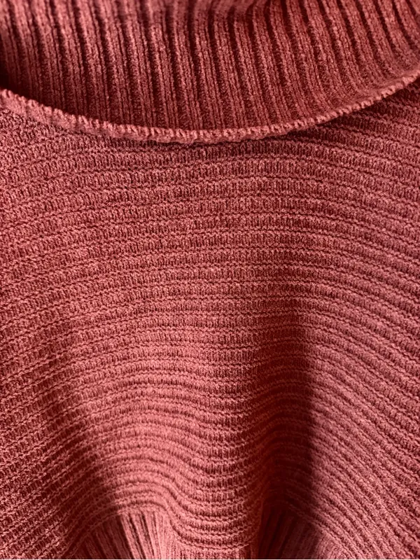 Pink Rose Dusty Rose Cowl Neck Knit Sweater - Image 4
