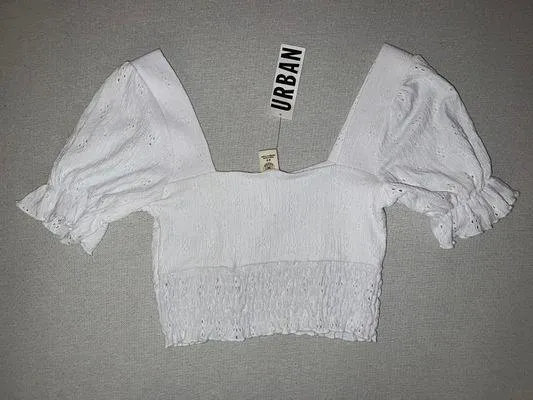 Urban Outfitters Eyelet White Blouse - Image 2