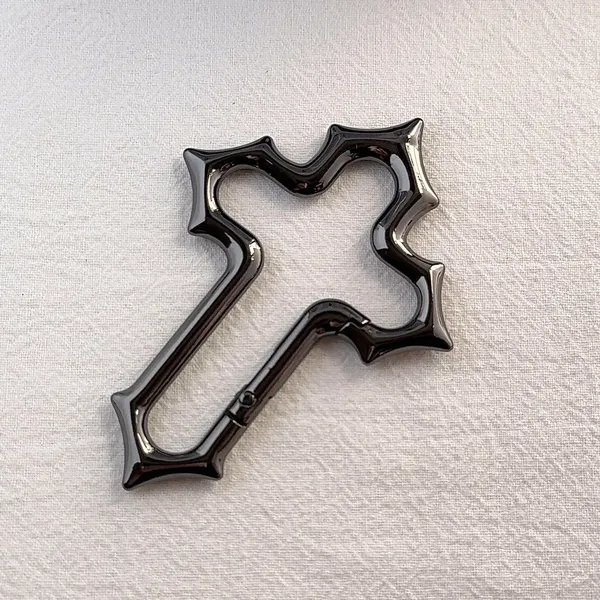Car Keychain for Men Women Hollow Cross Design Carabiner Keychain Bag Charm - Image 4