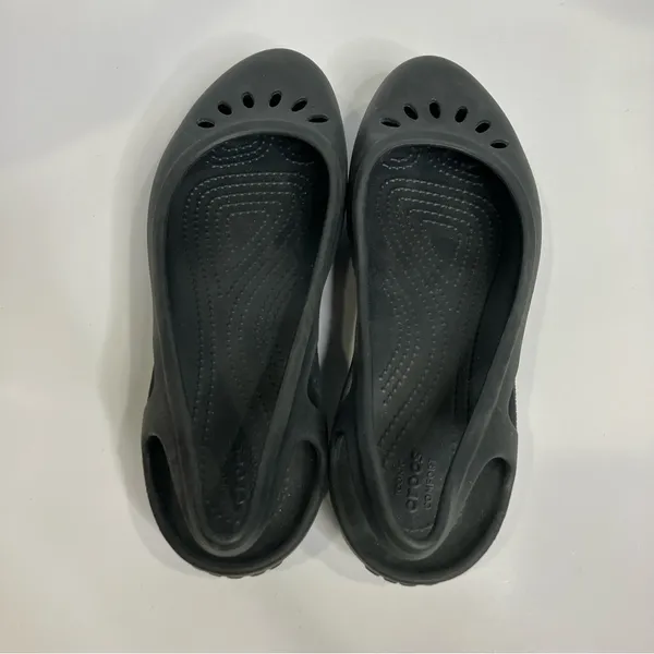 Crocs black sling back‎ shoes women’s size 9 casual minimalist neutral - Image 7