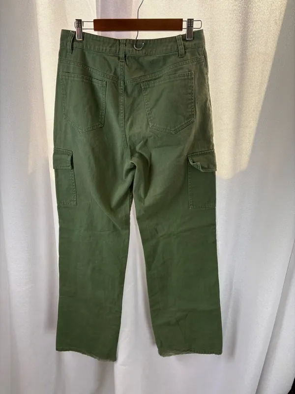 Altard state green cargo wide leg cotton Pants‎ Size Medium EUC - Image 4