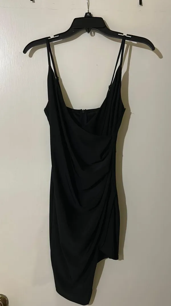 Forever 21 Black Asymmetrical Mini Dress - Image 2