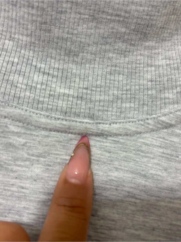 Lululemon High Lines Pullover Heathered Core Ultra Light Gray Size 10 Thumbholes - Image 13