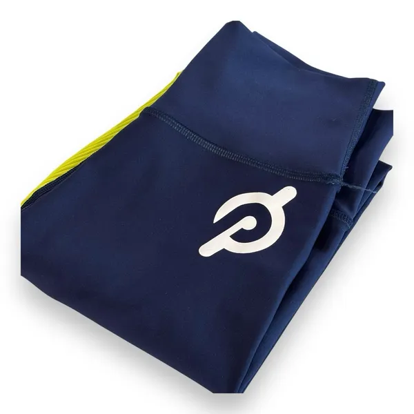 Peloton Blue And Yellow Workout Leggings Size M‎ Compression High Waist - Image 2