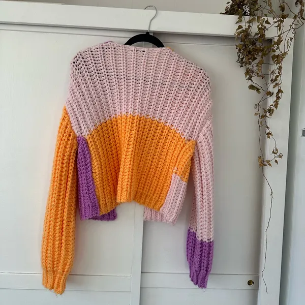 Wild Fable • Women’s Size S Color Block Chunky Knit Cardigan • Colorful • Neon - Image 4