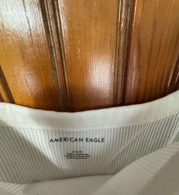 American Eagle Bodysuit Ribbed White - Image 2