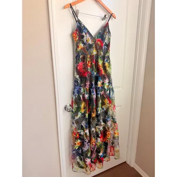 Aidan Mattox V-Neck Sleeveless‎ Embroidered Gown US 2 Formal Prom Evening - Image 5