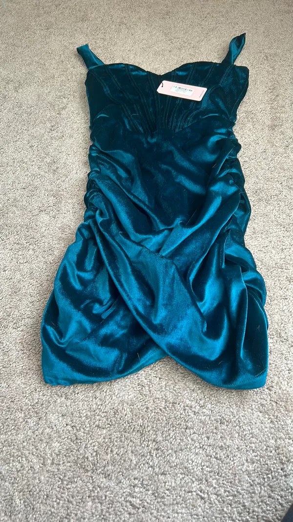 Micas Teal Blue Dress - Image 6