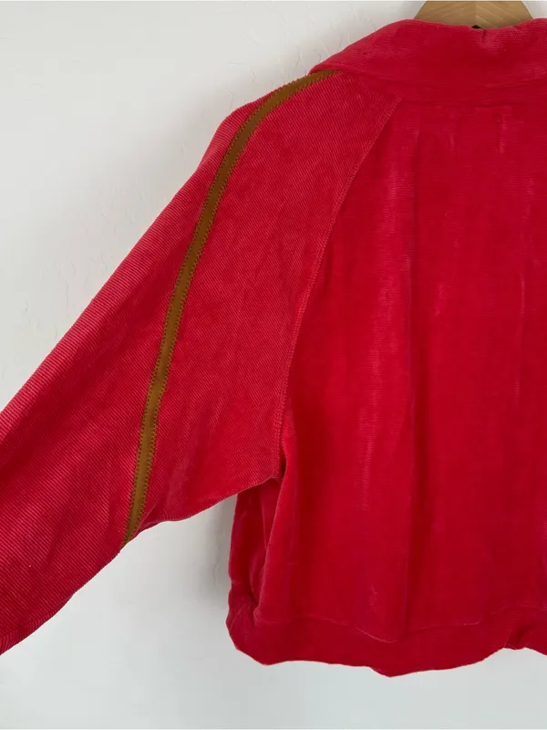 Free People Movement Friday Love Pullover Red Velour - Image 6