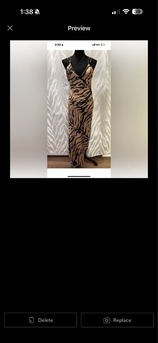 Zara Black and Tan Animal Print Top - Image 5