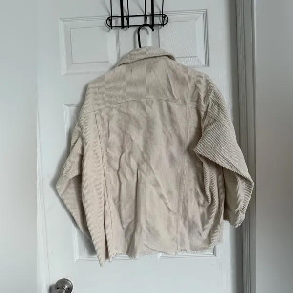 Zara Oversized Corduroy Shacket Jacket Size XS. Rough Hem. - Image 5
