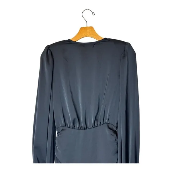Ramy Brook Dress Women 00 Black Satin Rhinestone Embellished Foxy Mini‎ Cocktail - Image 5