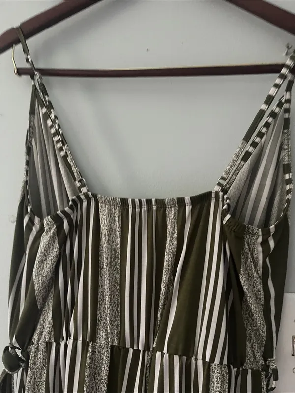 mine Black and White One-Shoulder Striped Jumpsuit - Image 7