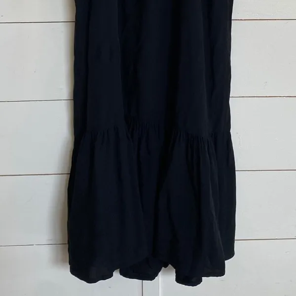 Gap Button Front Ruffle Cami True Black‎ Sleeveless Midi Dress No Belt - S NWT - Image 10