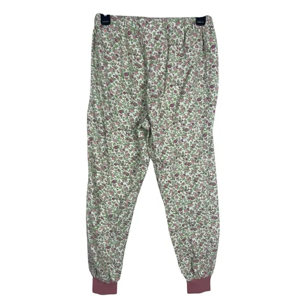 Vermont Country Store Floral Pajamas XS Pink Cotton Jogger Lounge Set Cottage - Image 8