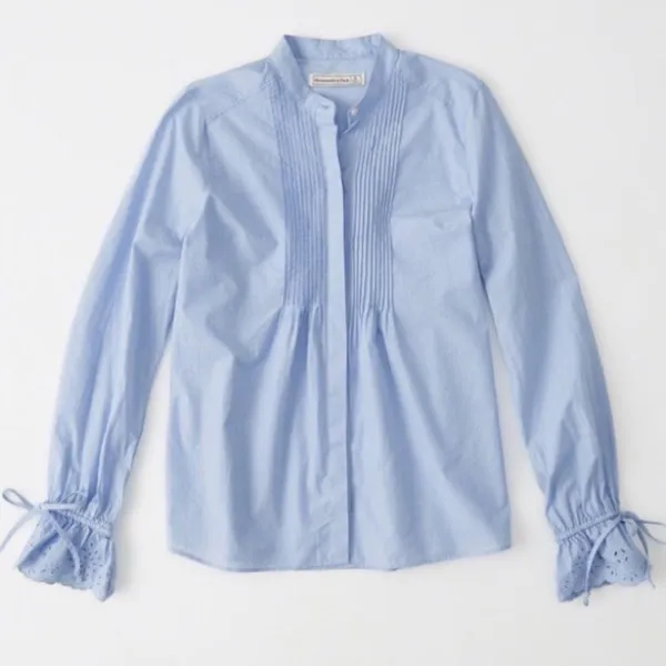 Abercrombie & Fitch poplin cotton eyelet top - Image 3