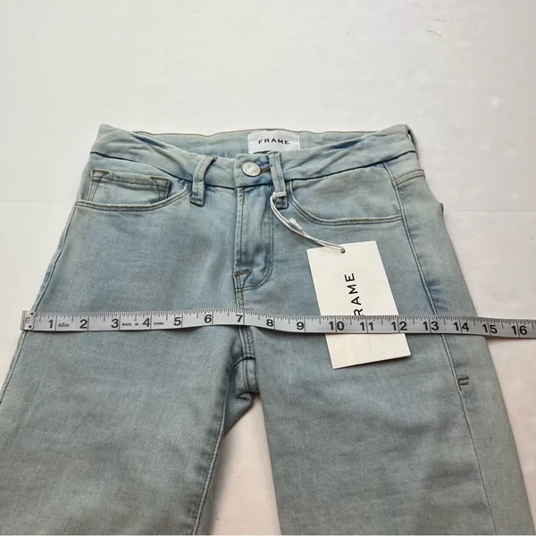 Frame Le‎ Crop Mini Boot Cut Denim Jeans Womens Size 23 Mid-Rise Blue NEW - Image 10