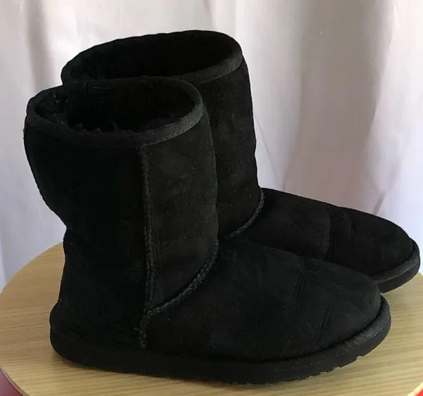 UGG black suede short boots size 5 - Image 3