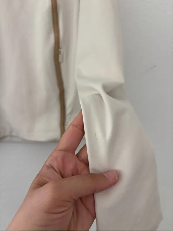 Athleta Salutation Crop Jacket in Bone/Dune - Image 4