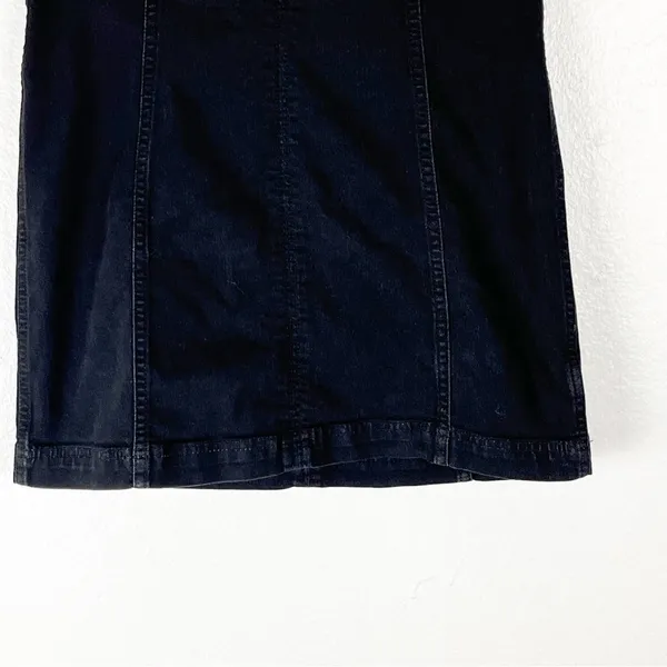 FREE PEOPLE Black Back Zipper Mini Skirt 10 Biker Neutral Minimalist Concert - Image 5