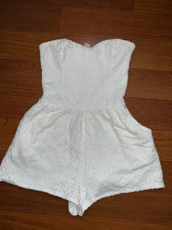Forever 21 White Strapless romper - Image 2