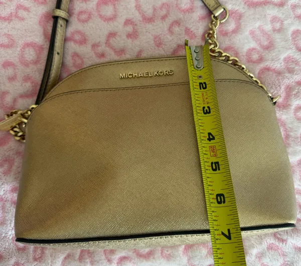 Michael Kors Emmy Saffiano Gold Women's Crossbody Bags - Image 8