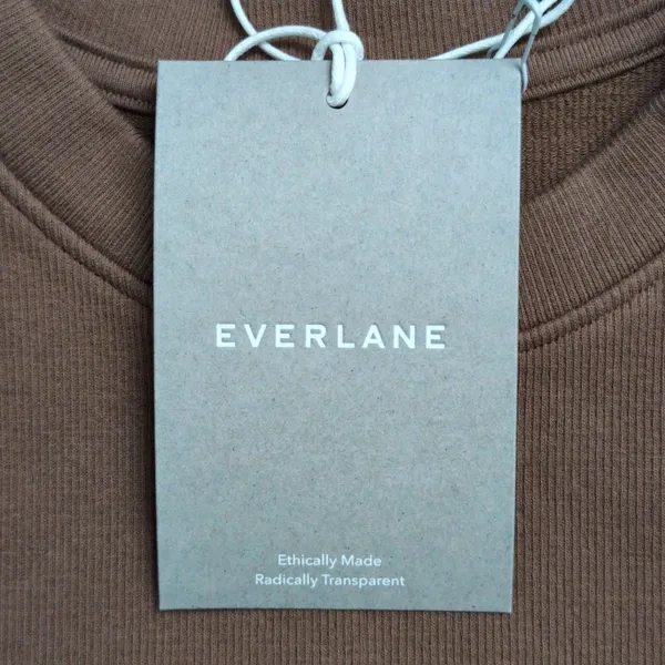 Everlane The Seamless Tee Acorn (Brown) Cropped Short Sleeves Crew Neck XS/S New - Image 8