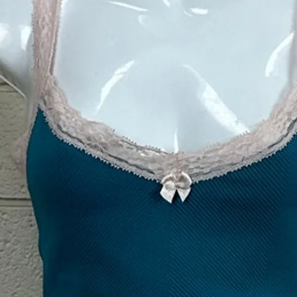 Urban Outfitters Out From Under Lana lace-trim cami in dark teal size M/L - Image 8