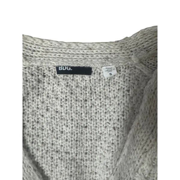 BDG Cream Cable Knit Button Front Cardigan Sweater Women's Size‎ S - Image 3