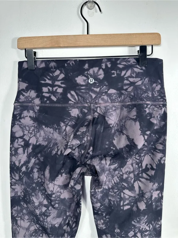 Lululemon Wunder Under Hi Rise‎ Leggings 10 Shibori Magnum Black Tie Dye - Image 6