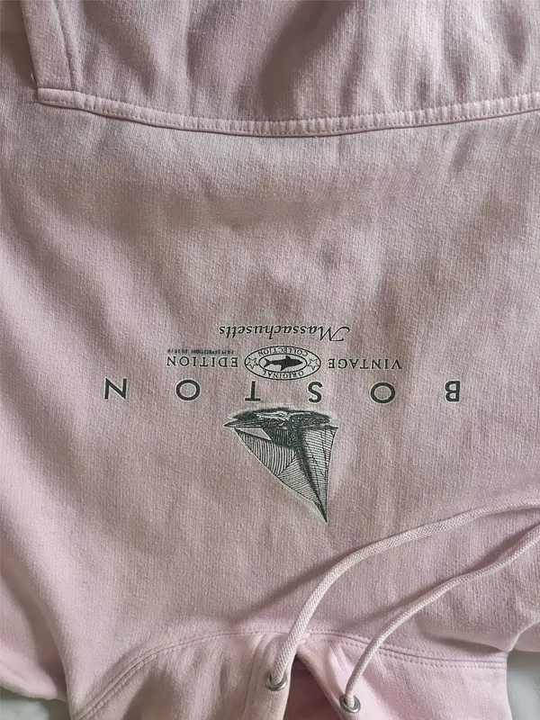 Authentic Life Apparel Pink Vintage Boston Hoodie - Image 2
