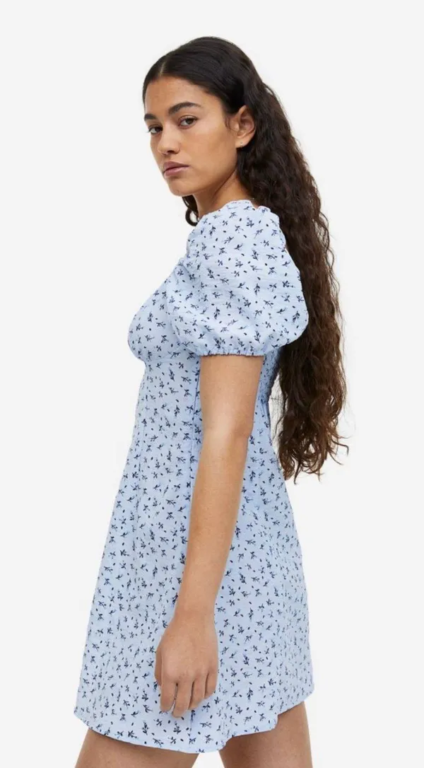 Puff Sleeved Dress - Image 3