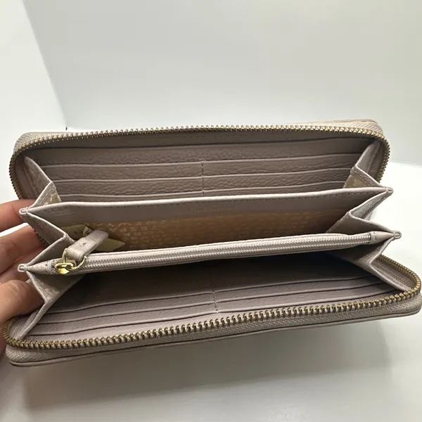 KATE SPADE New York Gray Soft Zip Around Accordion Wallet - Image 5