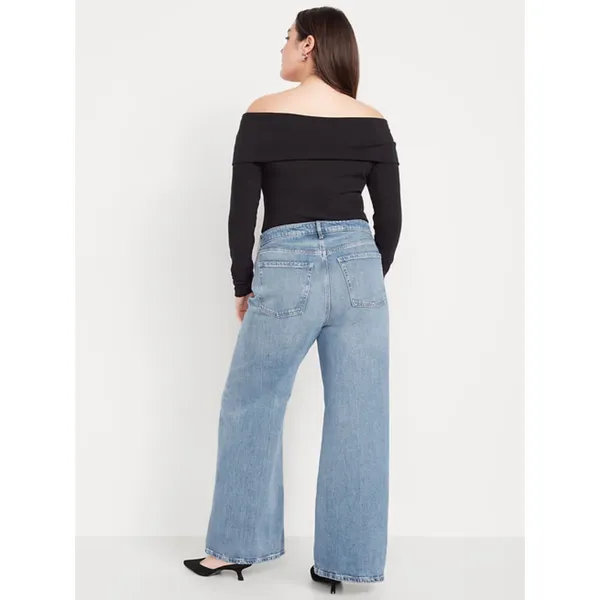 NWT old navy extra high rise super wide leg secret smooth pockets Size 14 - Image 2
